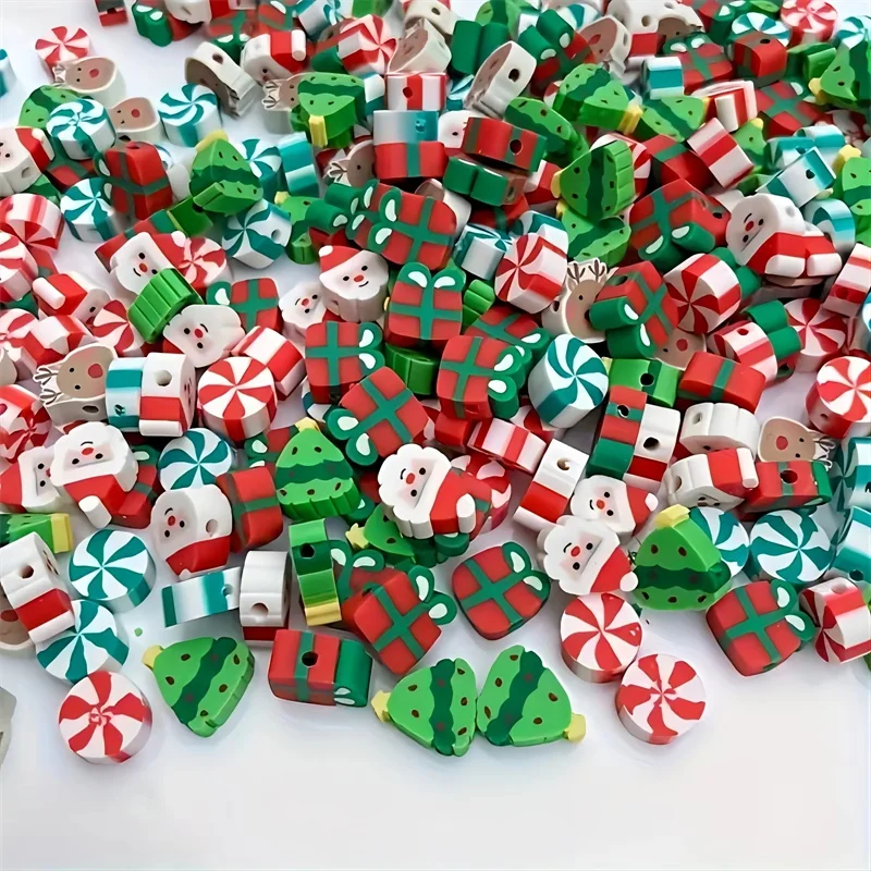 50/100PCS 9MM Mixed Colour Polymer Clay Beads DIY Christmas Loose Spacer Beads For Making Women Jewelry Accessories image 4