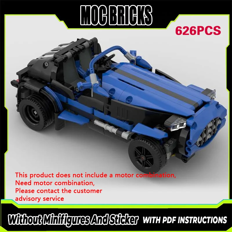 

Модель гоночного автомобиля MOC, конструктор из строительных блоков, синий кабриолет, модульная технология, подарки, праздничный набор для сборки, детские игрушки