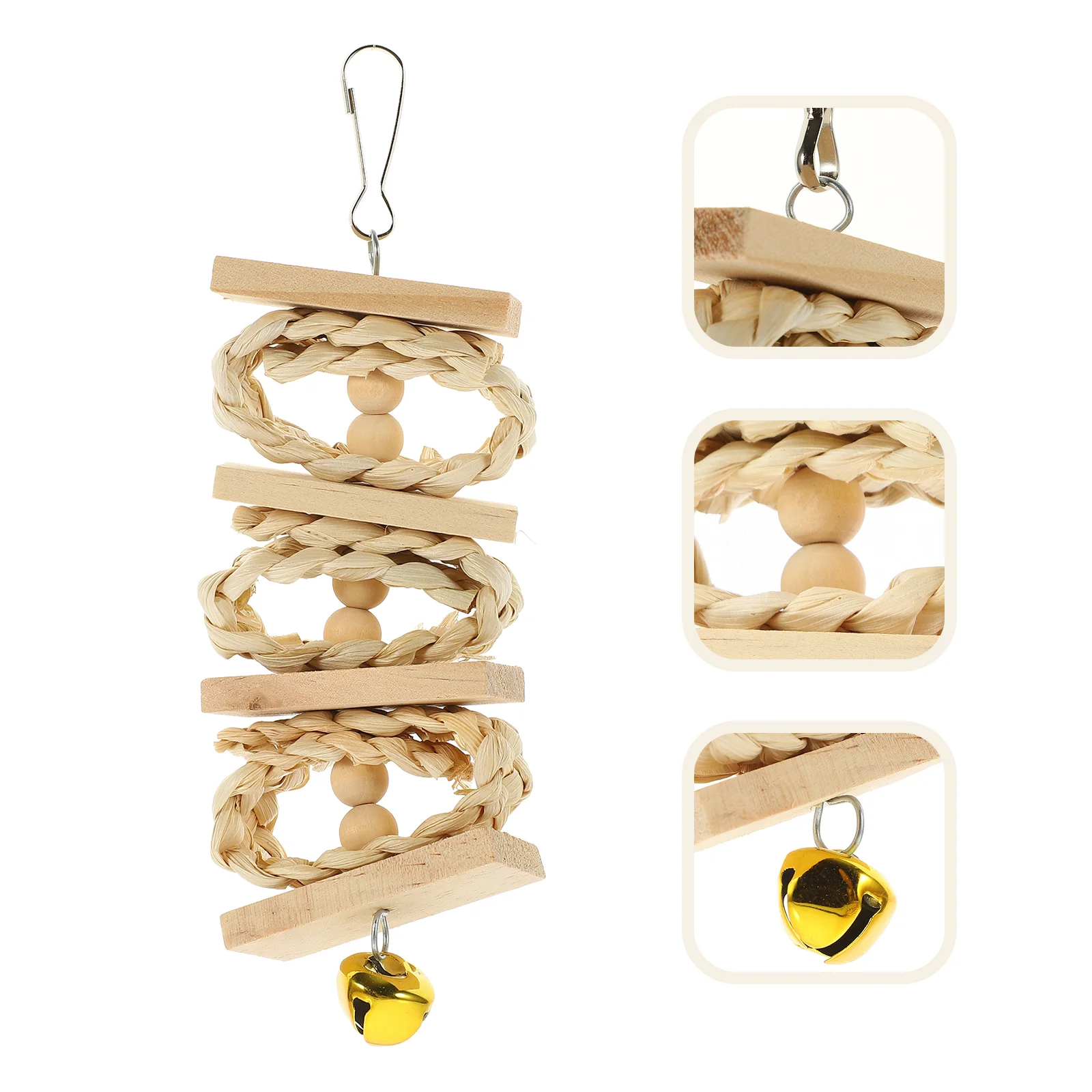 ألعاب شينشيلا الببغاء الطبيعي مضغ الطيور سوينغ قفص خشبي العلف أقفاص معلقة