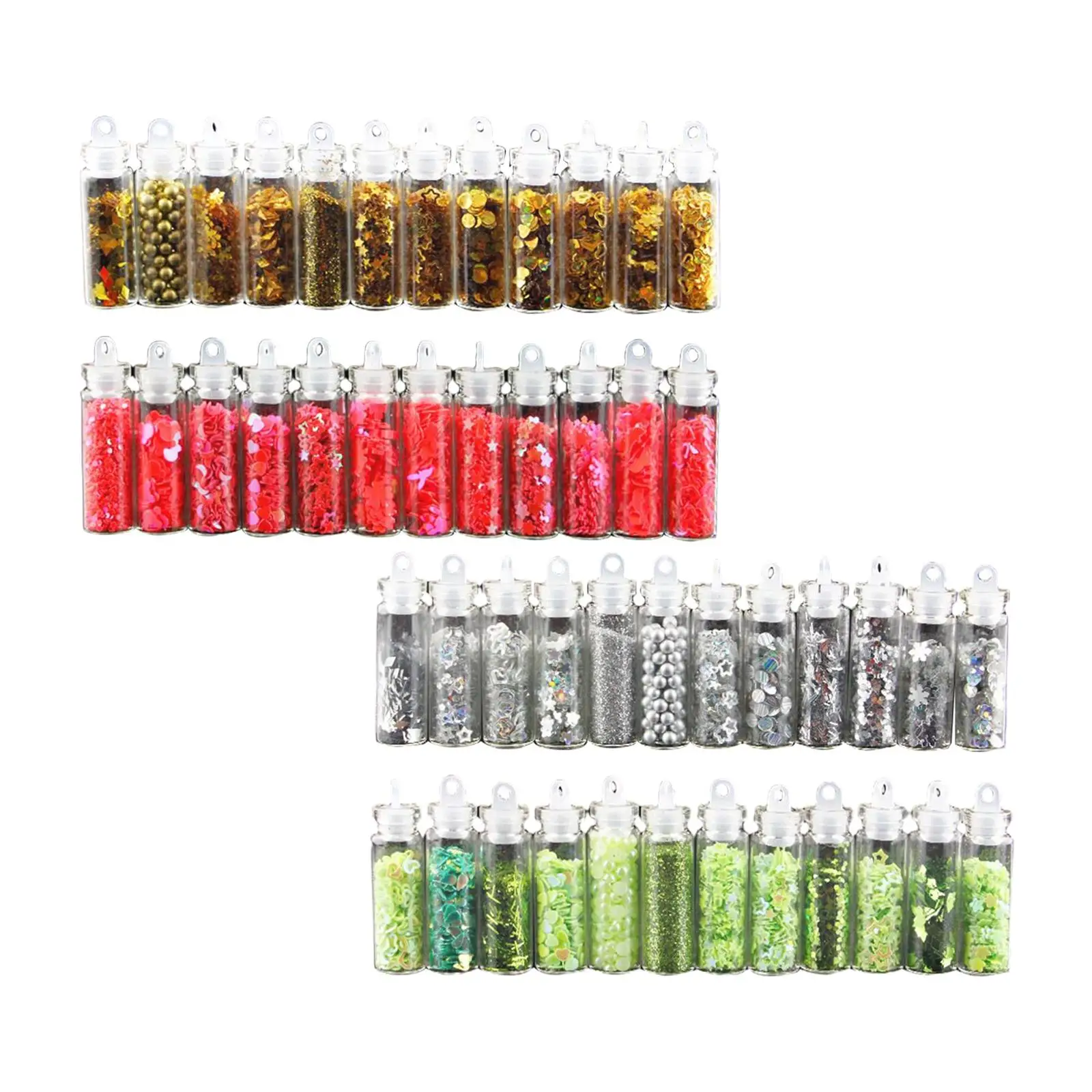 12pçs amuletos de lantejoulas brilhantes para unhas, várias formas, contas holográficas misturadas brilhantes para mostrar rosto, arte corporal, artesanato