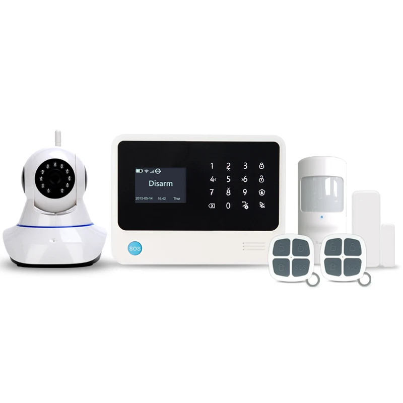 ระบบ A-L-A-R-M ความปลอดภัยในบ้านแบบไร้สายรองรับเครื่องตรวจจับควันไฟระบบสัมผัส