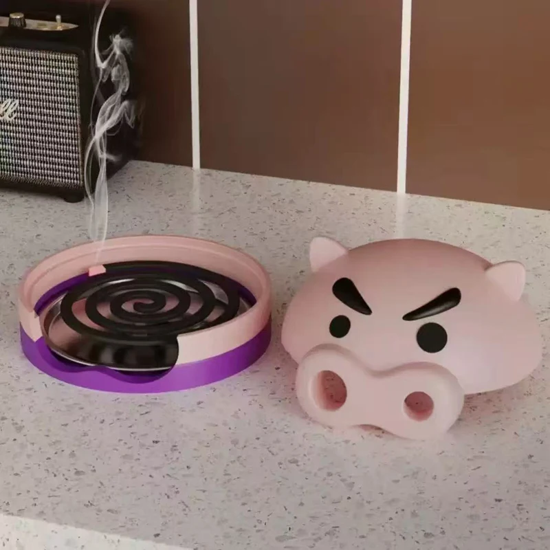 

Pig Mosquito Coil Holder With Tray Ornaments Anti-Mosquito Fashion Mosquito Repellent Sandalwood Incense Burner Home Decor