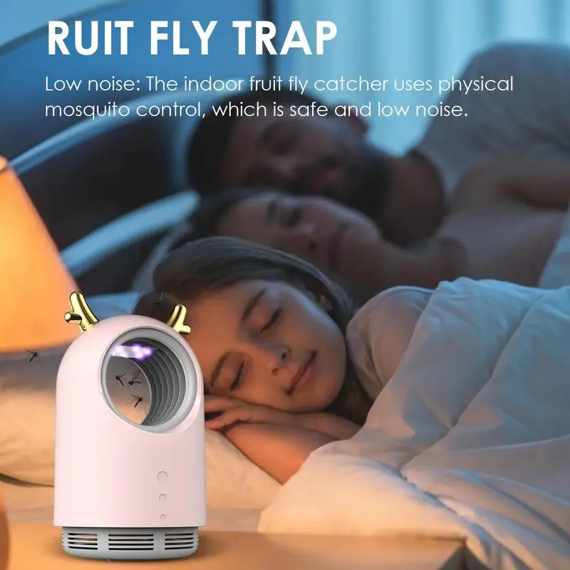 Electric Fly Trap Cartoon Fly Control Light Attractant Rechargeable Desktop Fly Lamp Zapper Professional Silent Fly Catch Light