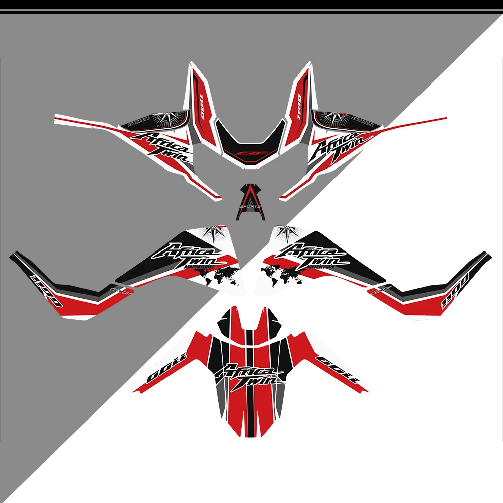 For Honda CRF1100 CRF 1100L L1 L2 Africa Twin Adventure Sport Wind Deflectors Visor Set Stickers Decal Kit Side Tank Pads 2020