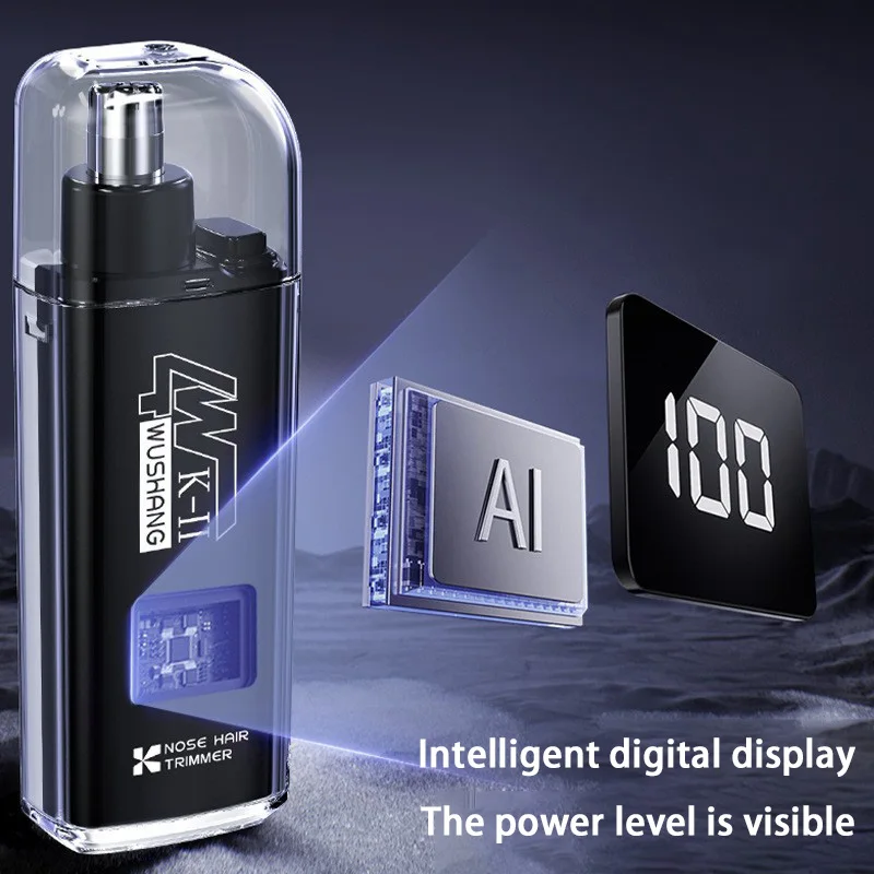 جديد الأنف الشعر المتقلب المحمولة شاشة ديجيتال شفرة قابلة للشحن للاستخدام المنزلي غسل تنظيف الأنف للرجال والنساء #3