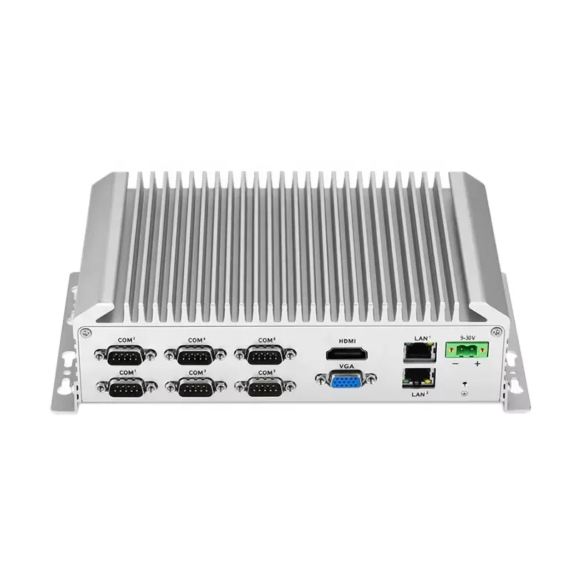 2026 New, High Quality, Rugged Industrial Compact Box PC with i3 i5 i7 CPU 6 COM 8 USB 2 LAN Embedded Mini Computer for