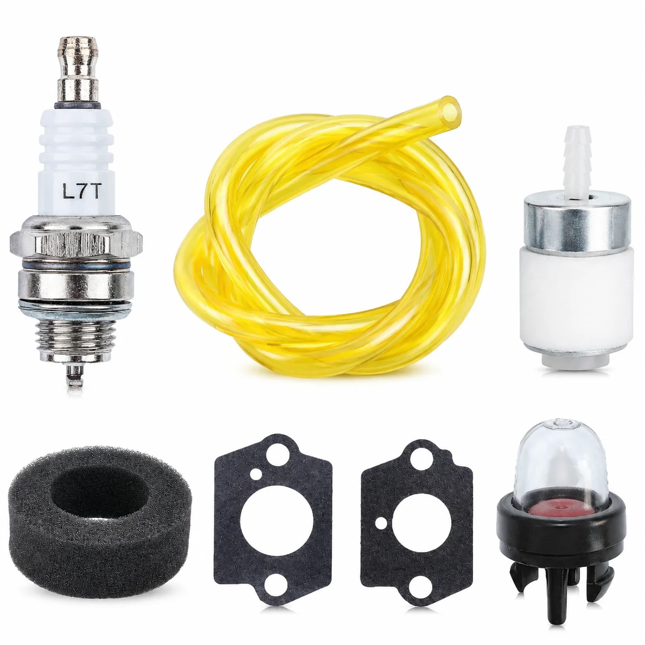 Air Filter Fuel Filter Fuel Line Primer Bulb Spark Plug Gaskets 7Pcs Tune Up Kit For Bolens BL410 BL100 BL150 BL250 753-04333
