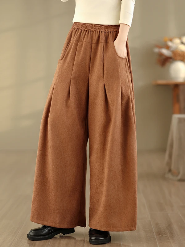 فني عتيق فضفاض مريح عادية سروال قصير واسع الساق المرأة Faion منتصف عالية الخصر مستقيم أنبوب بنطلون #1