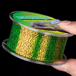 220 Meters Spotted Line Fluorocarbon Coated Fishing Line Monofilament Nylon Japan Invisible Speckle Carp Fishing Line
