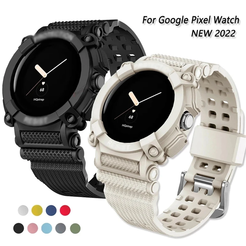 Case Band untuk Google Pixel Watch 2 1 TPU penutup tali olahraga Untuk Pixel Watch pelindung layar Anti Shock Bezel Bumper pelindung