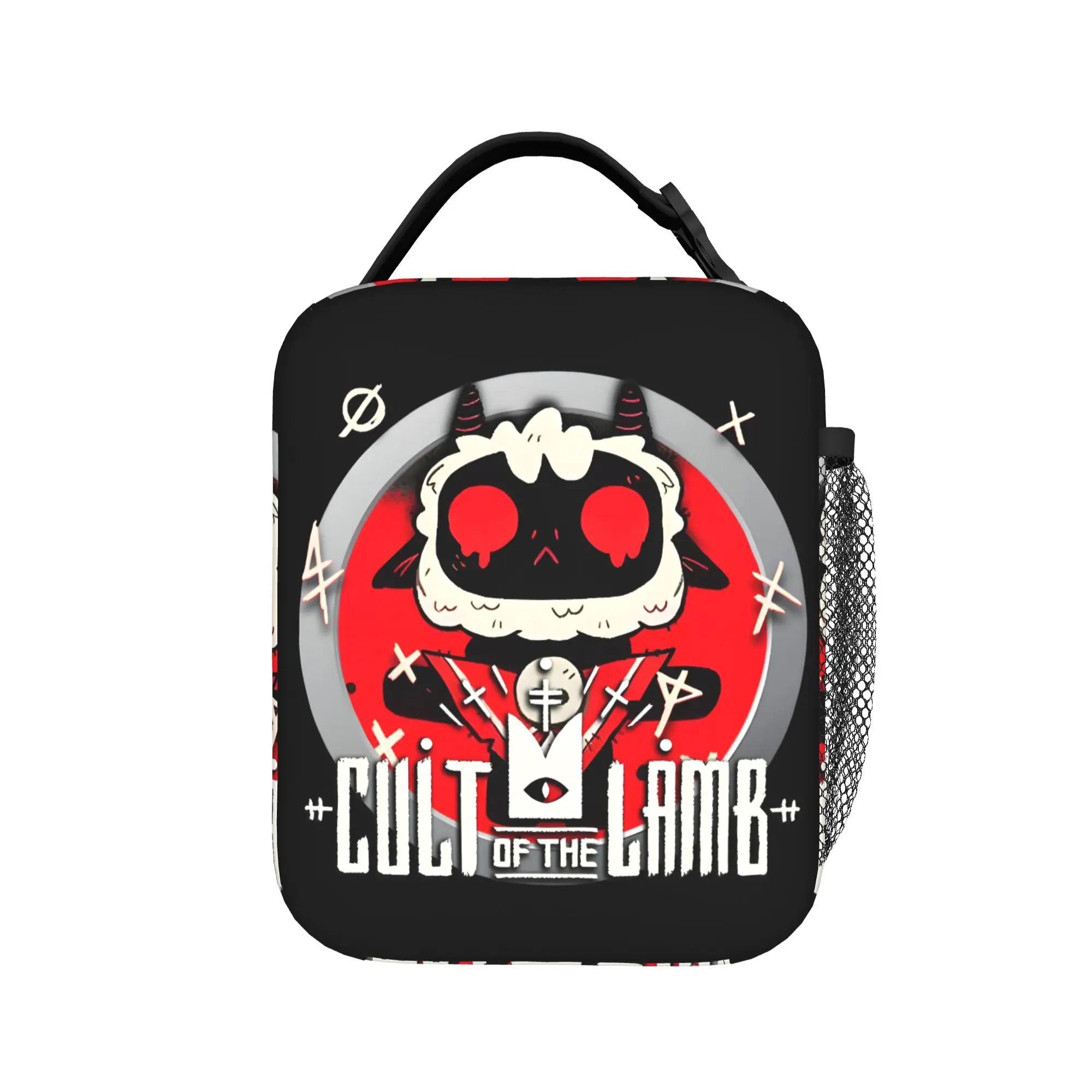 Cult Of The Lamb Gaming Insulated Lunch Bags Thermal Bag Reusable Lunch Container  High Capacity Lunch Box Tote Food Storage Bag