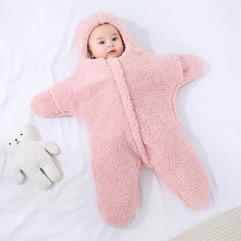 NEW Playsuit Toddler One Piece Outfit Starfish Newborn Baby Cartoon Hooded Romper Jumpsuit Bodysuit Clothes Outfits Long Sleeve