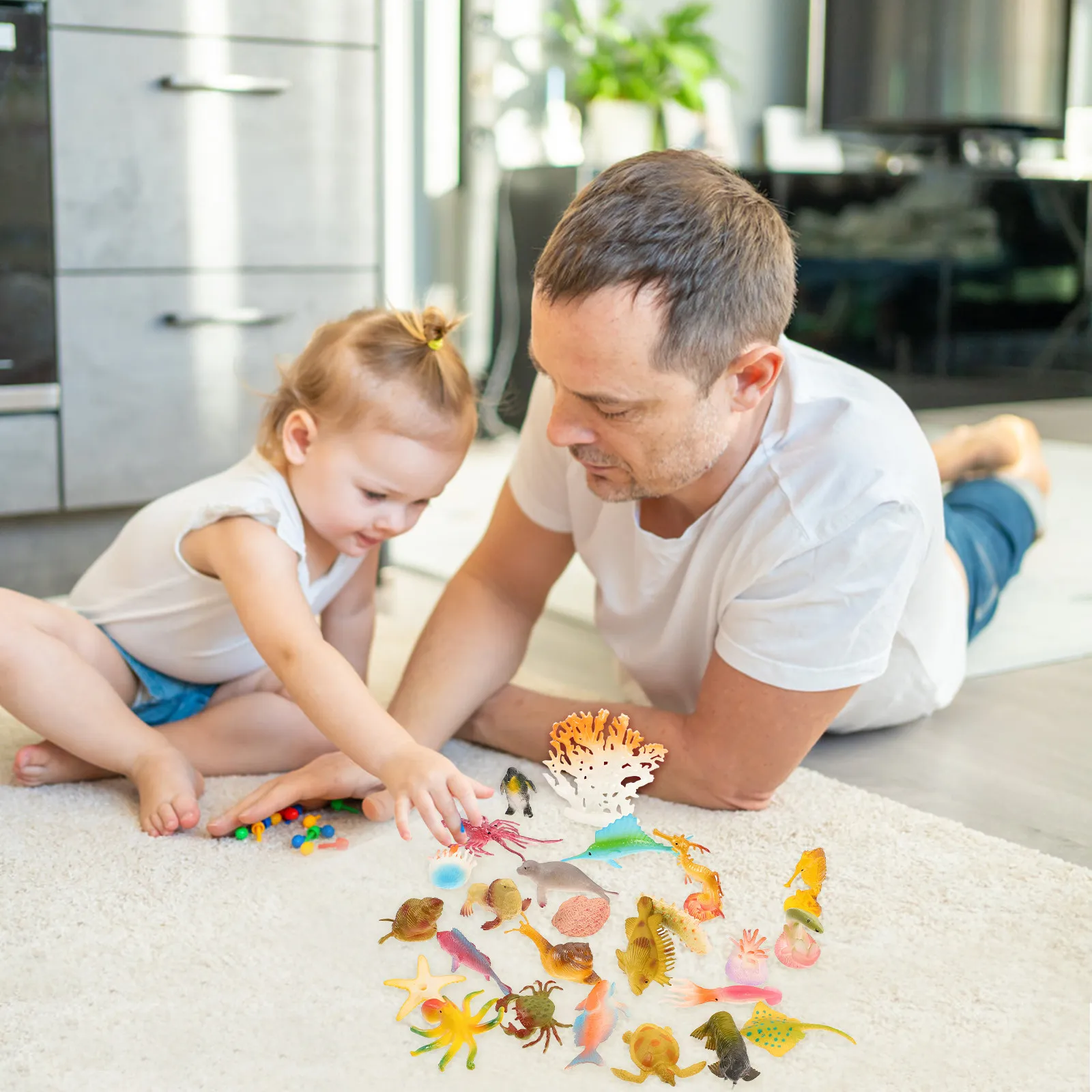 

26 миниатюрных фигурок морских животных, легкие, качественные, для детского обучения, игрушки для детей, изображающие морских животных