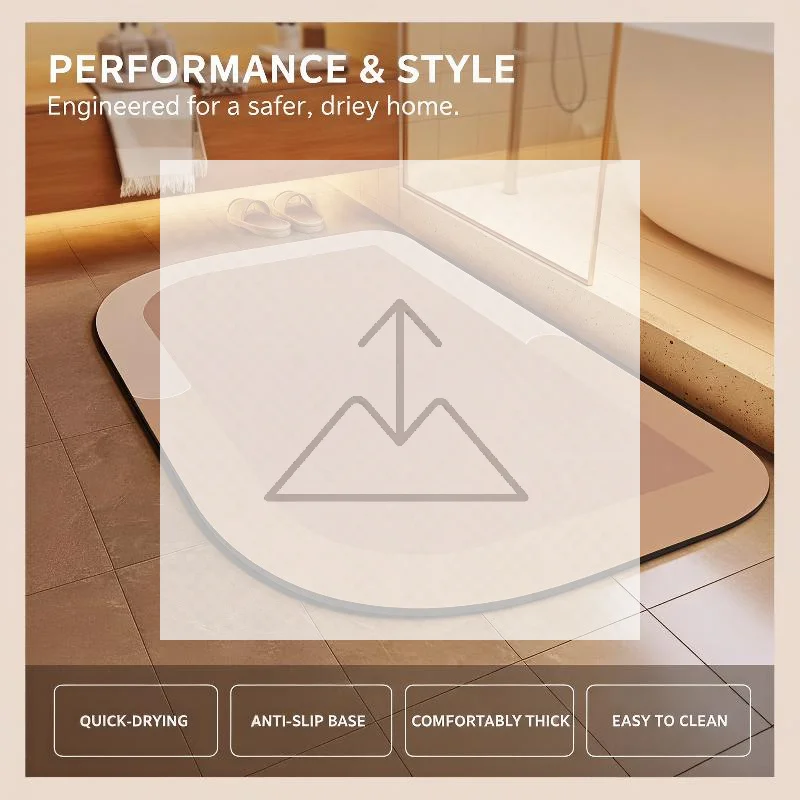 Jet Home Bathroom Mats - Tappetino da Bagno Super Assorbente con