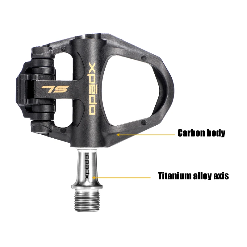 XPEDO THRUST road bike pedal carbon fiber superlight 164g Ti axis