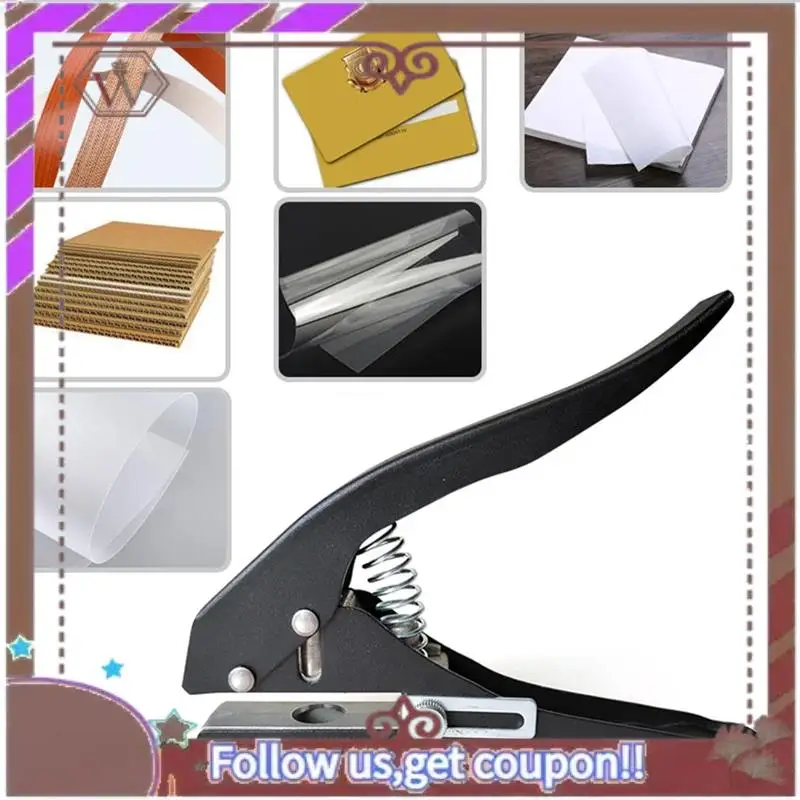 ABBG-12Mm Круглый дырокол для бумаги Ручной круглый дырокол с одним отверстием для удостоверений личности ПВХ карты Значок фотографии Прочный Простота в использовании