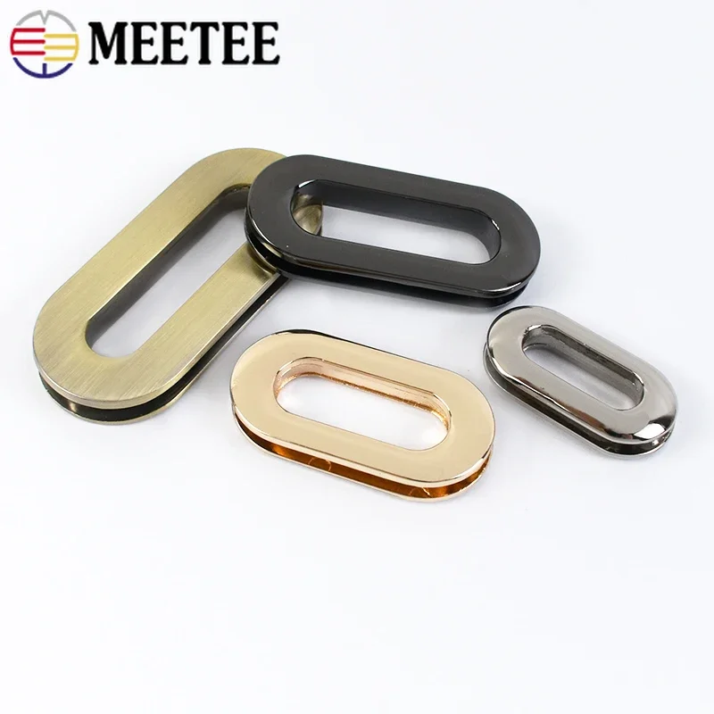 4/10Pcs 18/25/32/38mm Eyelets Buckle Screw Metal Oval Ring Egg-shaped Grommet Hook Bags Strap Shoes Clasp Hardware Accessories