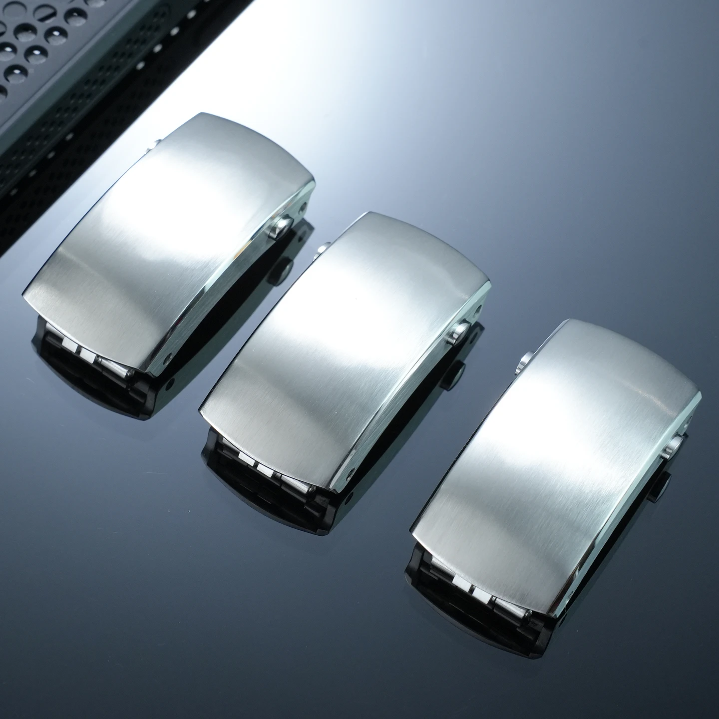 For the Omega Seamaster 300 Series PUSH Stainless Steel Micro-Adjustable Bracelet Folding Clasp Replacement Part