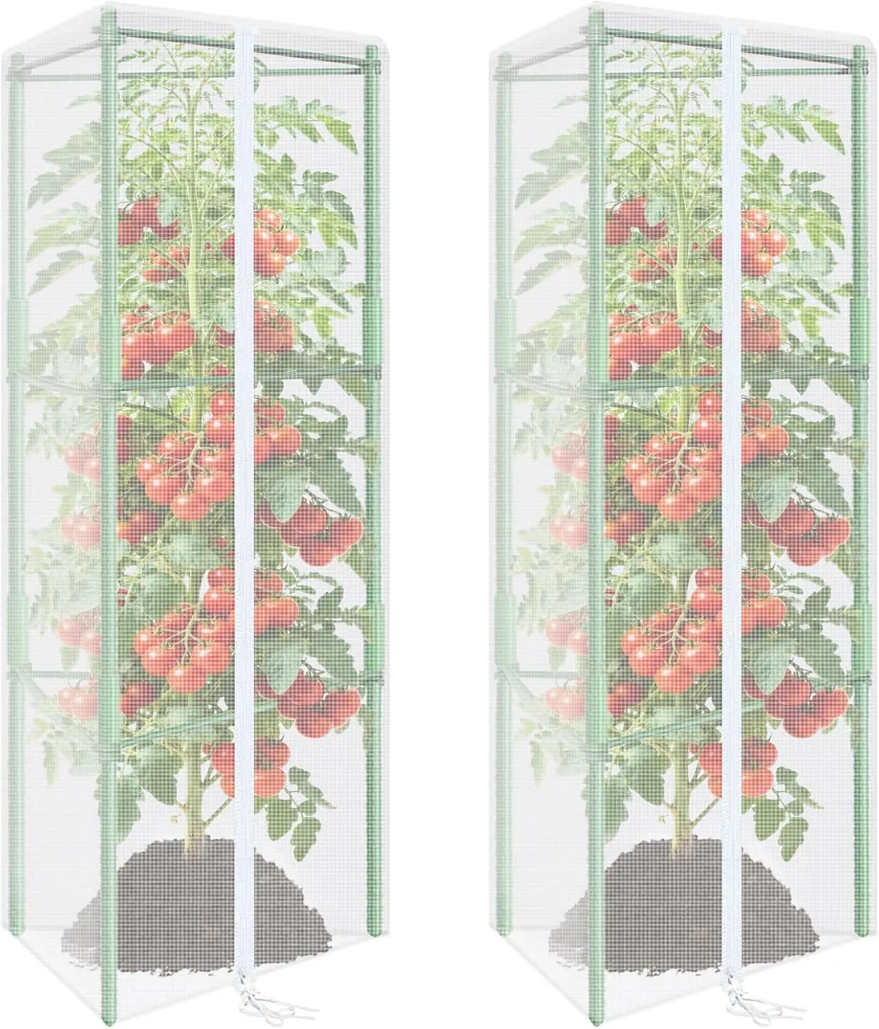 

Сетка для защиты растений от птиц для треугольных опор для томатов, 2 шт., Сетчатый барьер для сада, Защита растений от птиц, Защита томатов