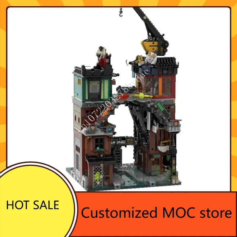 3014PCS  (Re)Work(ed)shop  MOC StreetView CityArchitecture Creative Holiday DIYAssembly Birthday Toy Christmas Gift for Kids