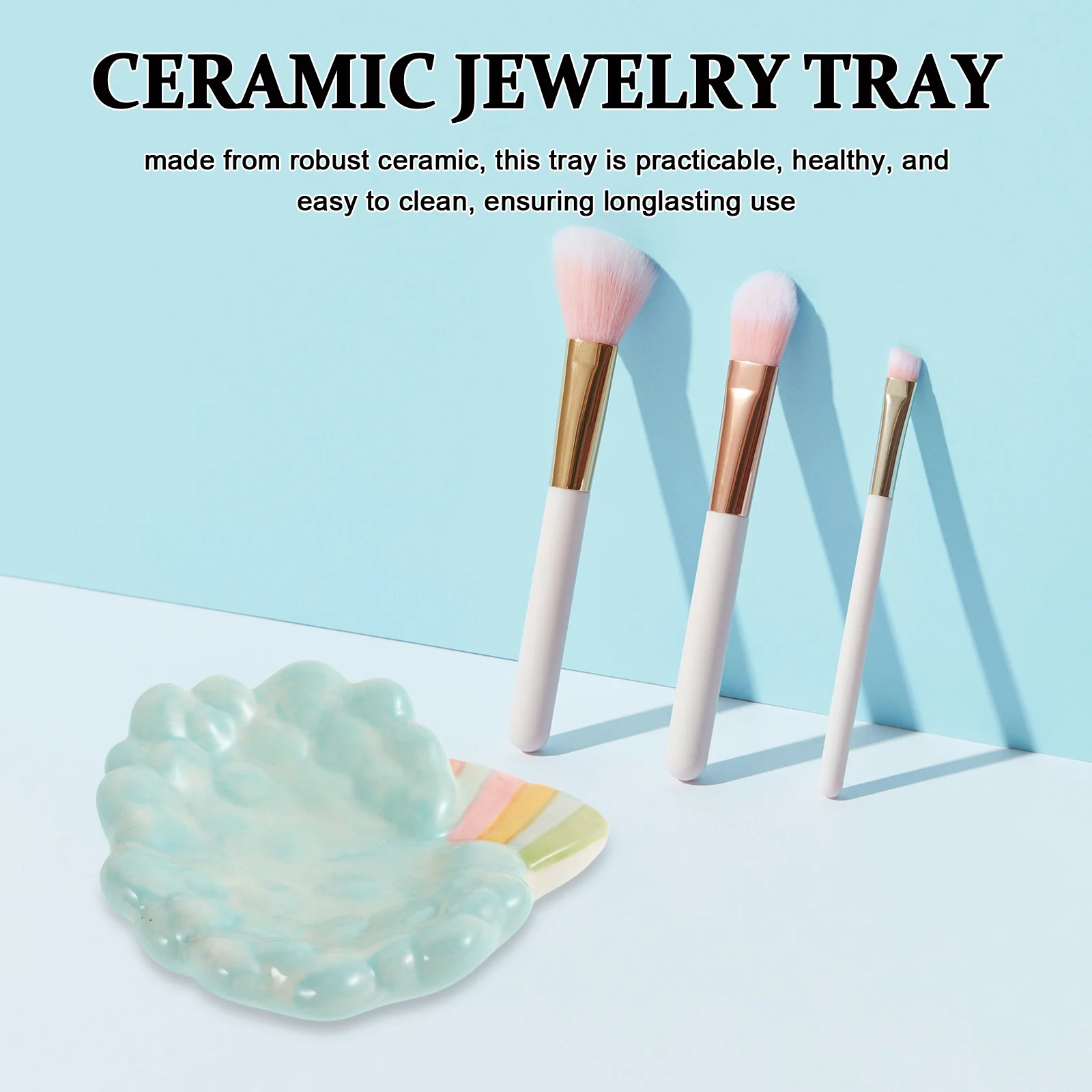 صينية الغرور للحمام، صواني لطيفة للديكور على شكل سحابة، حاوية مجوهرات، طبق حلية، طبق من السيراميك