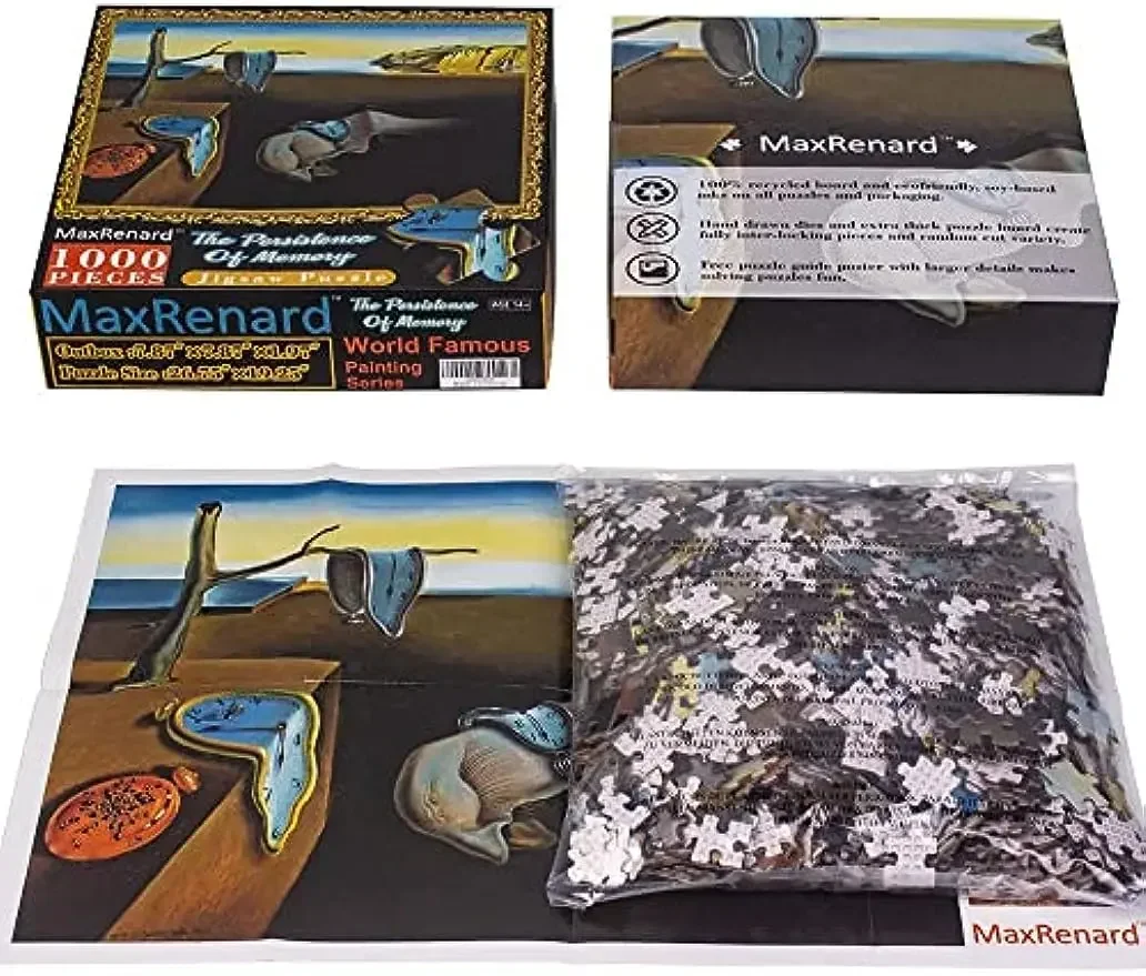 MaxRenard 68*49cm gioco 1000 pezzi Jigsaw Puzzle Fine Art Collection Toy Salvador Dali la tenacità della memoria regalo di natale