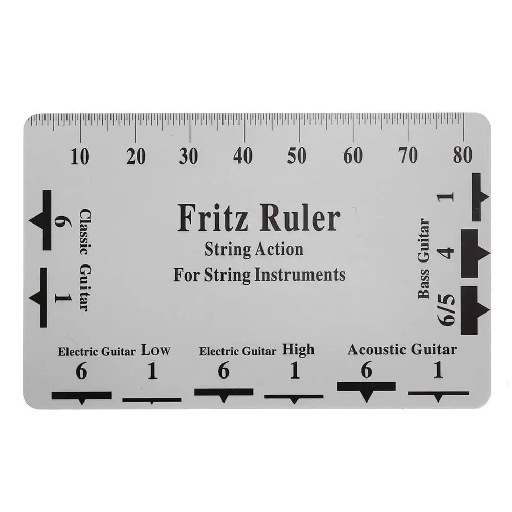 Fritz Ruler Guitar String Action Gauge Ruler String Pitch Rulers Card 	 Luthier Tools For Guitar Strings Music Guitar Accessorie