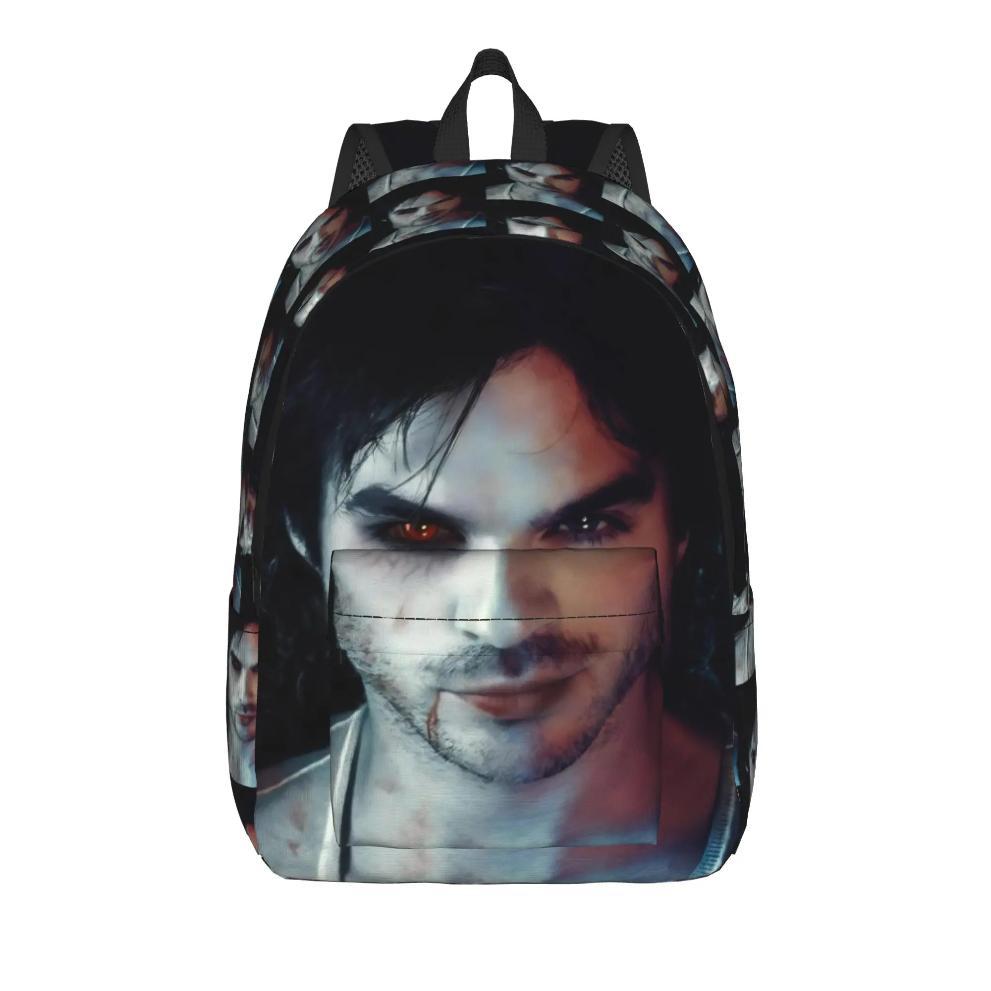 The Vampire Diaries Resuable Movie Backpack Student Unisex Damon Salvatore Large Backpacks School Bags Outdoor Style Rucksack