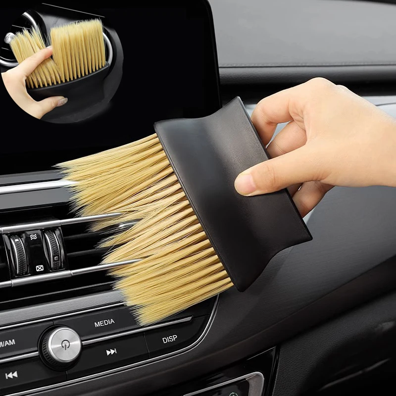 

Car Interior Cleaning Tool Air Conditioner Air Outlet Cleaning Brush Car Soft Brush Auto Car Crevice Dust Removal Artifact Brush