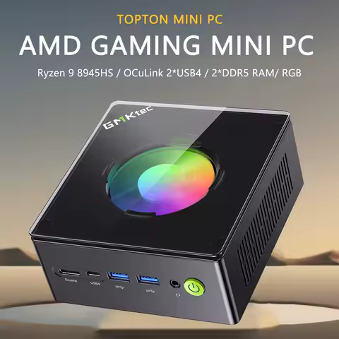GMKtec Gaming Mini PC K11 AMD Ryzen 9 8945HS 8845HS 6850H 64GB DDR5 RAM 1TB SSD, Desktop Computer Dual NIC 2.5G, HDMI 2.1, USB4
