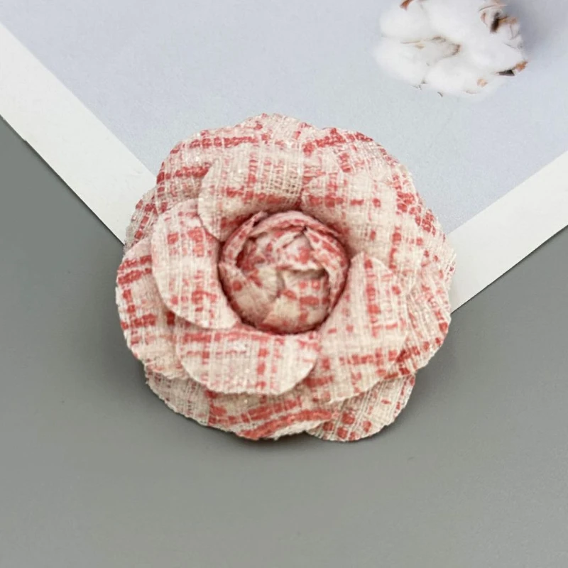 Handgemachte Tuch Kunst Blume Brosche Koreanische Mode Kamelie Corsage Anstecknadeln für Frauen Kleidung Schmuck Zubehör Geschenke – Detail 2