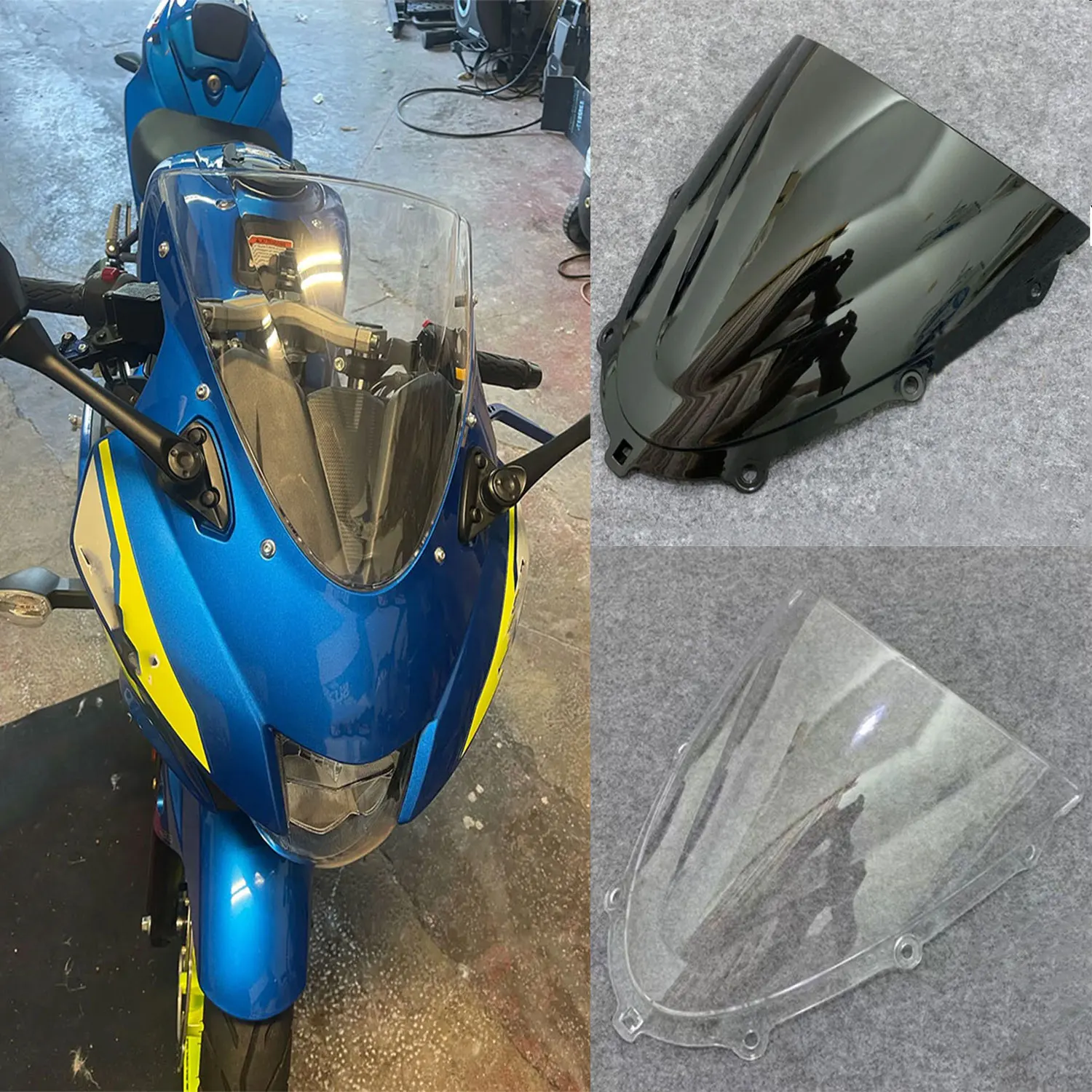 

Ветровое стекло для Suzuki GSXR150 GSX-R150 GSXR125 GSXR 125 2018-2021 2022 ветровое стекло Двойные пузырьки ветровое стекло ветровые дефлекторы