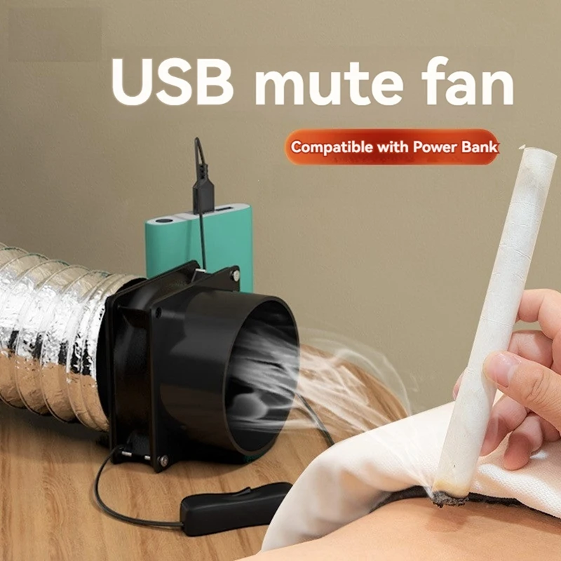 USB 5V Solder Smoke Absorber ESD Fume Extractor Fan Pipe Duct Exhuast Fan Pipe Tub Ventilation Fan Only Fan Without Pipe