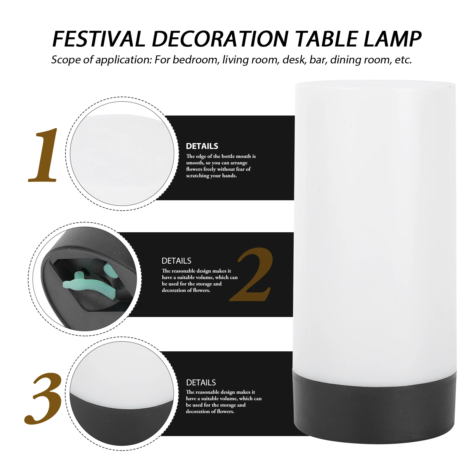 

1pc Led Chargeable Bar Table Lamp Rechargeable Cylindrical Lamp Night Light For Kids Baby Room Home Decor Gift