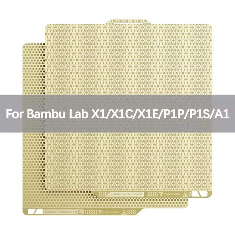 PEI Honeycomb Sheel for Bamboo A1 Printing Plate Cube 257x257mm Build X1 Carbone Bamboo Lab P1P P1S X1C 3D Printer Accessories