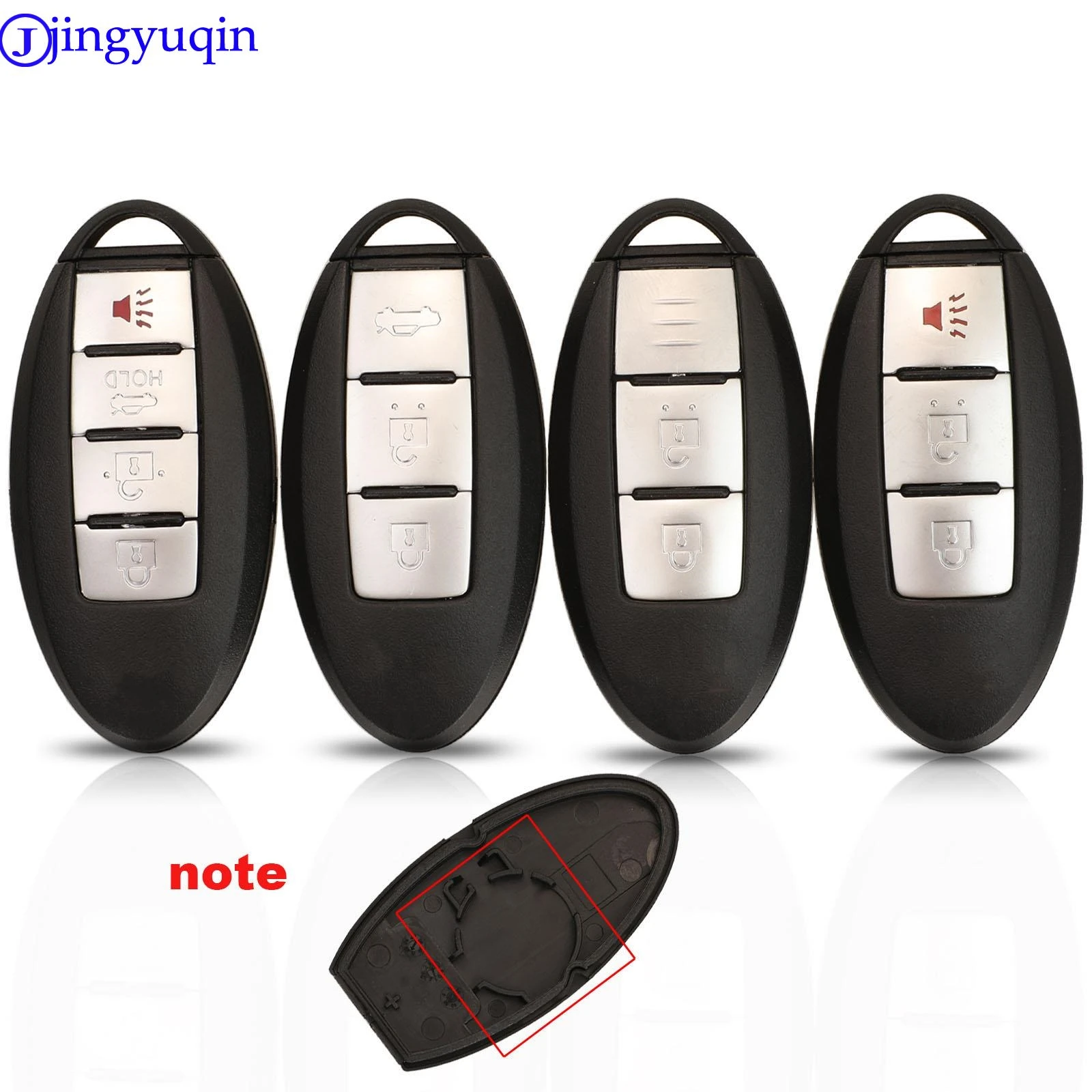 jingyuqin Remote Car Key Shell Cover Case For Infiniti G25 G35 G37 Q60 FX35 FX37 QX70 FX50 Smart Key Replacment