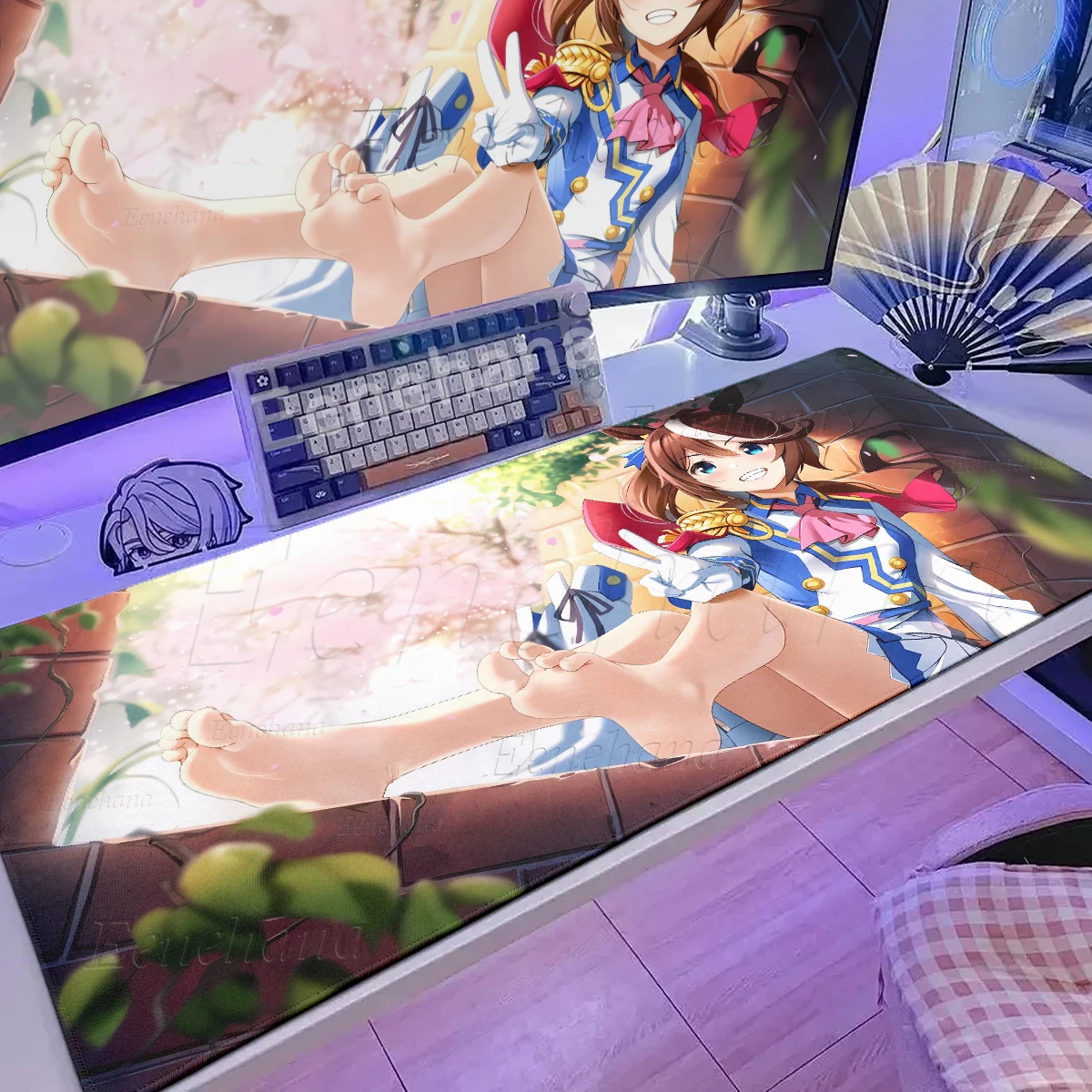 Umamusume Tokai Teio Desk Mat PC Keyboard Extended Mousepad Pretty Derby Cute Anime Girl Mouse Pad E-Sports Cabinet Non-Slip Rug