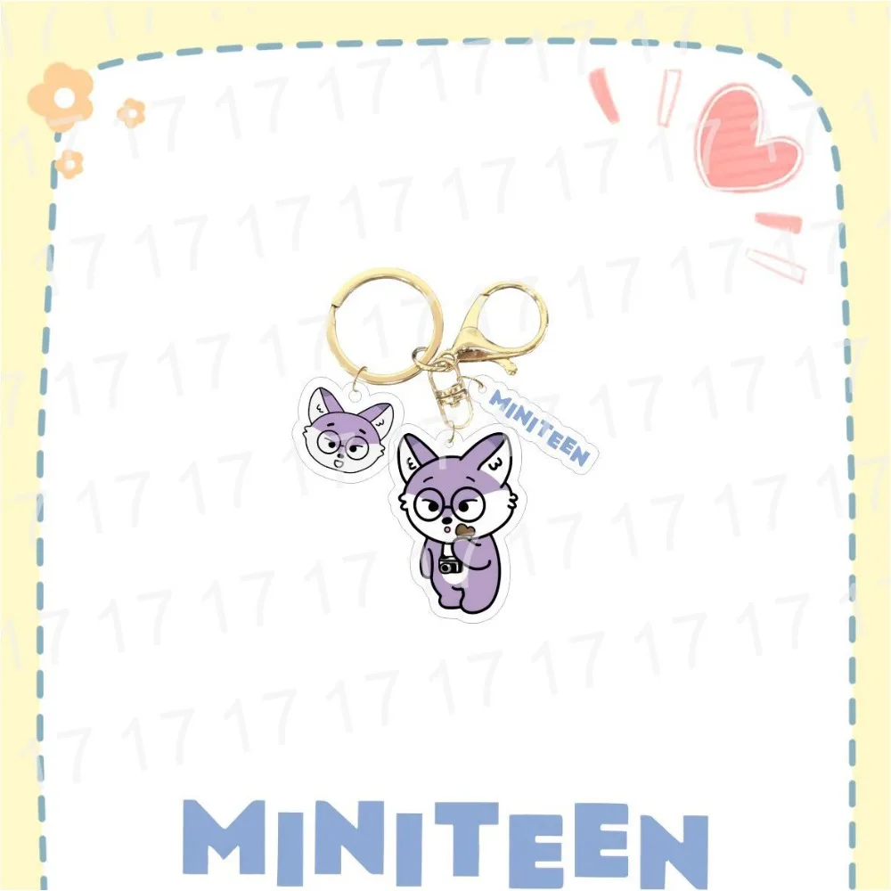 14pcs KPOP Miniteen Cartoon Acrylic Keychain S.COUPS JEONGHAN JOSHUA JUN HOSHI VERNON DINO WONWOO WOOZI DK MINGYU Cute Keyring