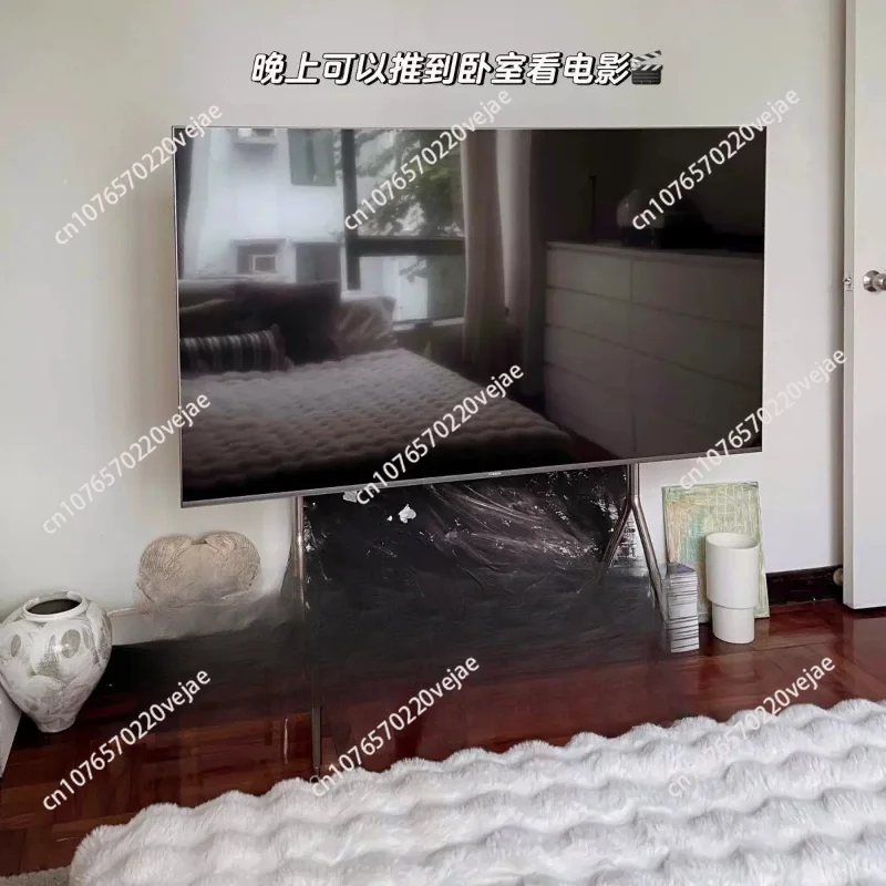 Household TV Floor Stand, Living Room, Bedroom, Stainless Steel Detachable and Simple Hanger 90*50*120cm