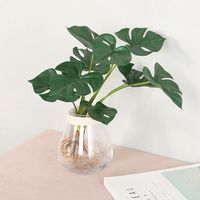 Real Touch Feel Turtle Leaves Bouquet Artificial Plants Home Wedding Party Decoration Garden Balcony Green Fake Flowers