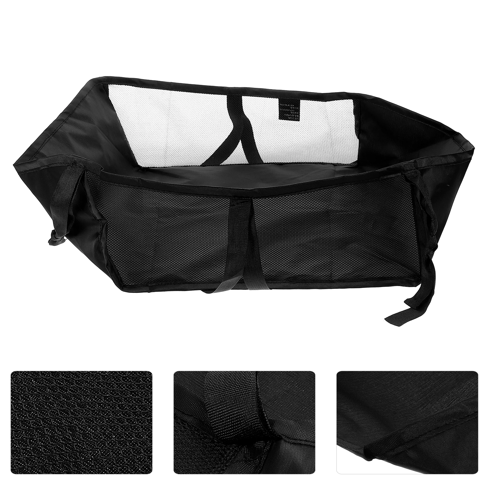 Cesta de armazenamento de carrinho leve, organizador inferior, saco universal, adequado para carrinho de bebê, portátil, reutilizável, carrinho de compras, carga