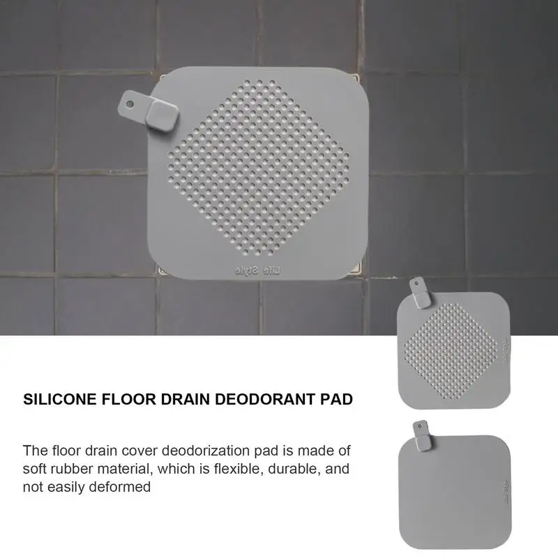 Silicone Shower Drain Cover 2pcs Flat Bathtub Drain Cover Anti-blocking Tub Stopper Shower Drain Cover Tub Stopper