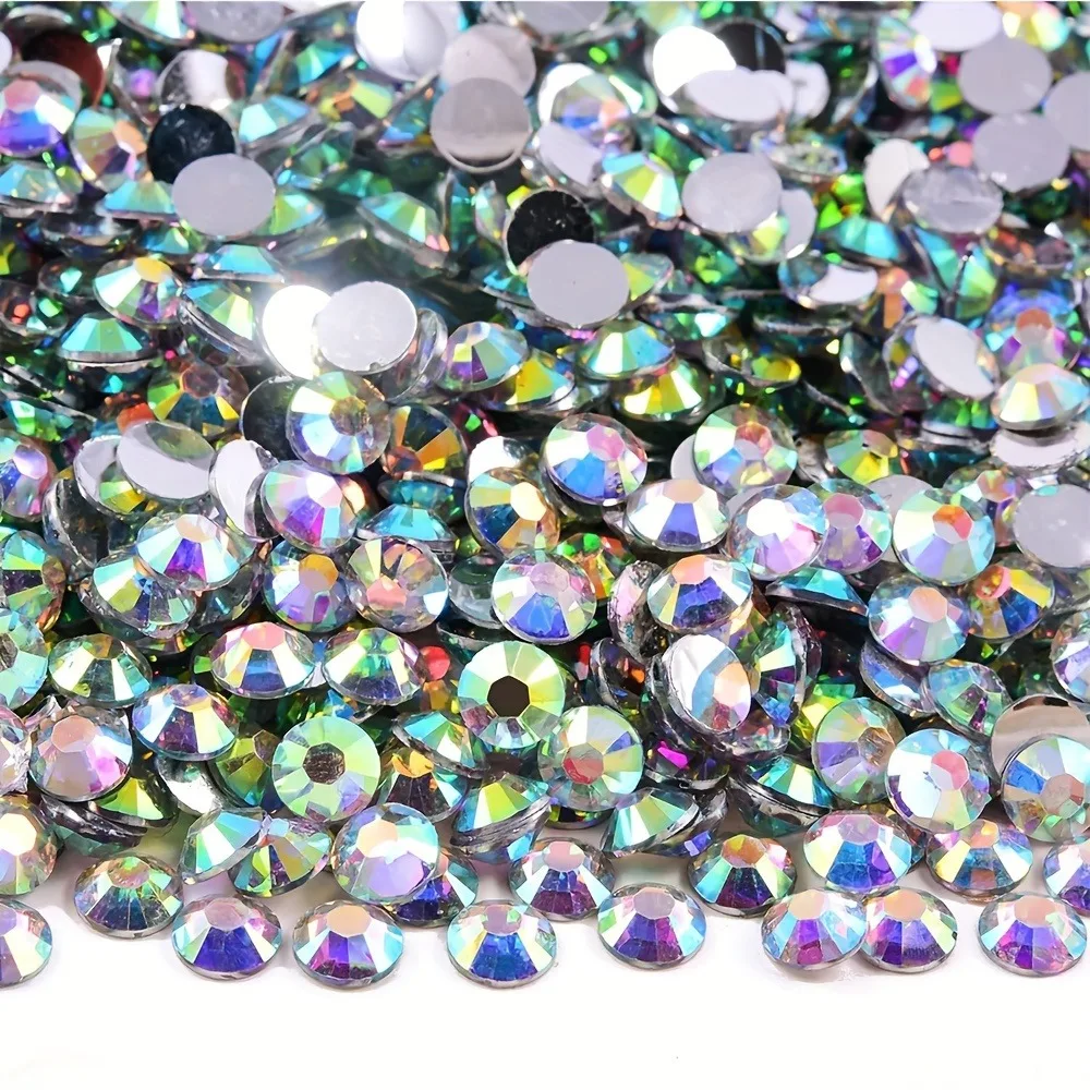 11000 pezzi in resina a fondo piatto AB 3.0-5.0mm, fondo piatto, utilizzati per nail art, tazze d'acqua, bottiglie, decorazioni artigianali, glitter sciolti