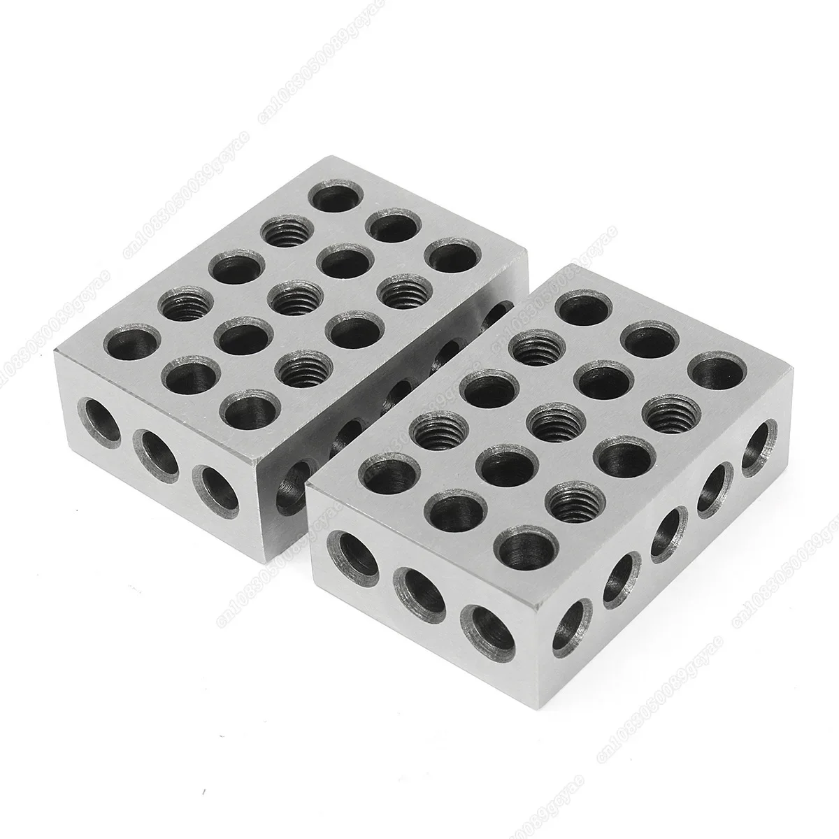 

2Pcs Hardened Steel 23 Holes 0.0005" Precision 25-50-75mm Block Parallel Clamping Steel Block Set Matched Machinist Milling Tool