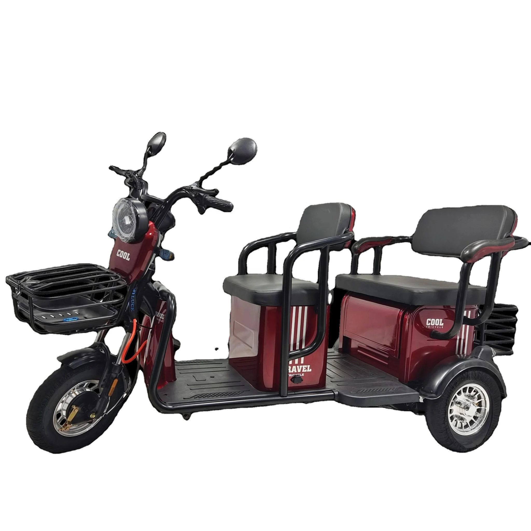 

3 Wheel 2 Passengers Use Taxi Style Tricycle Electric Taxi Bike