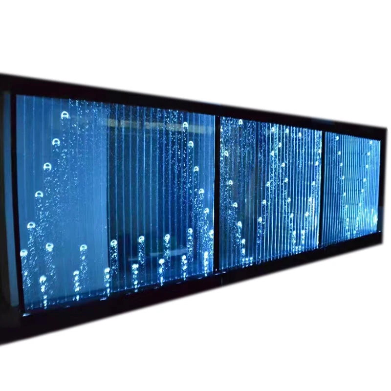 Water Curtain Color Light Emitting Diode Light Bubble Transparent Acrylic Fountain