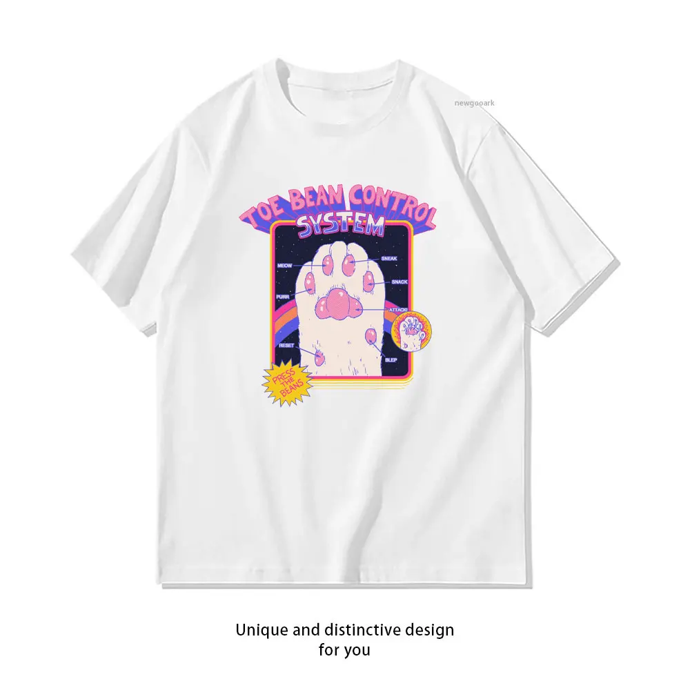 

Toe Bean Control System Essential T-Shirt woman man Casual cotton graphic t shirts Creative streetwear Classic O-neck shirt