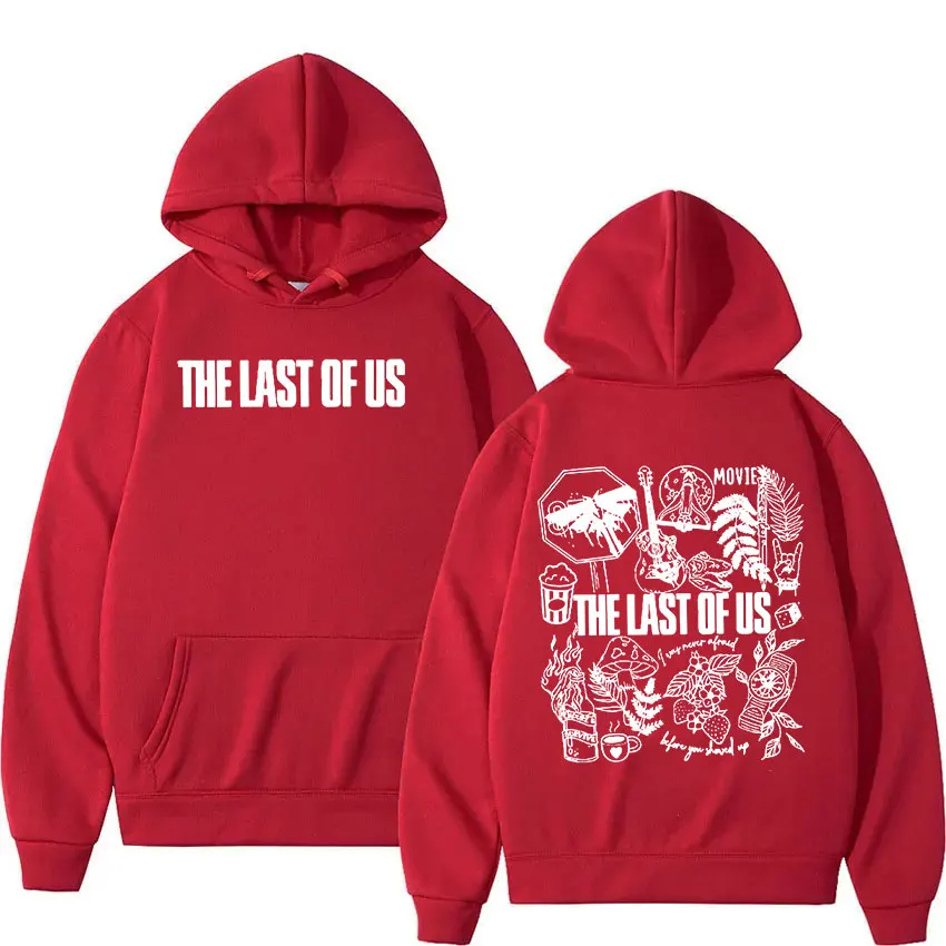 Movie The Last of Us Print Hoodie Men\'s Women Retro High Quality Fashion Sweatshirt Casual Pullover Oversized Hoodies Streetwear