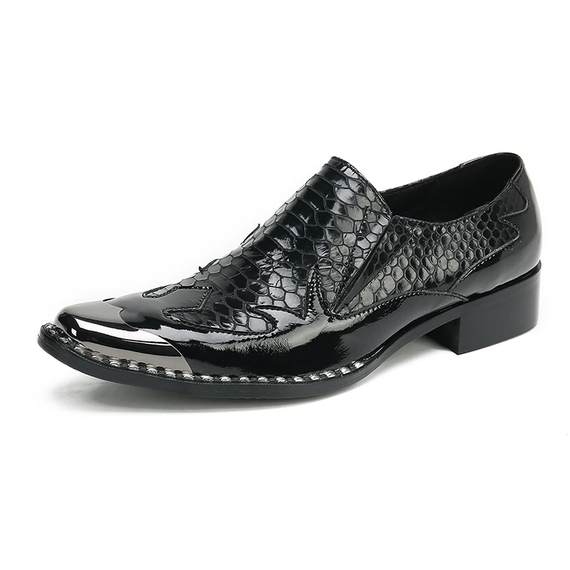 

Patent Leather Black Wedding Shoes Oxford Formal Shoes Fashion Men Business Dress Loafers Pointy Black Shoes