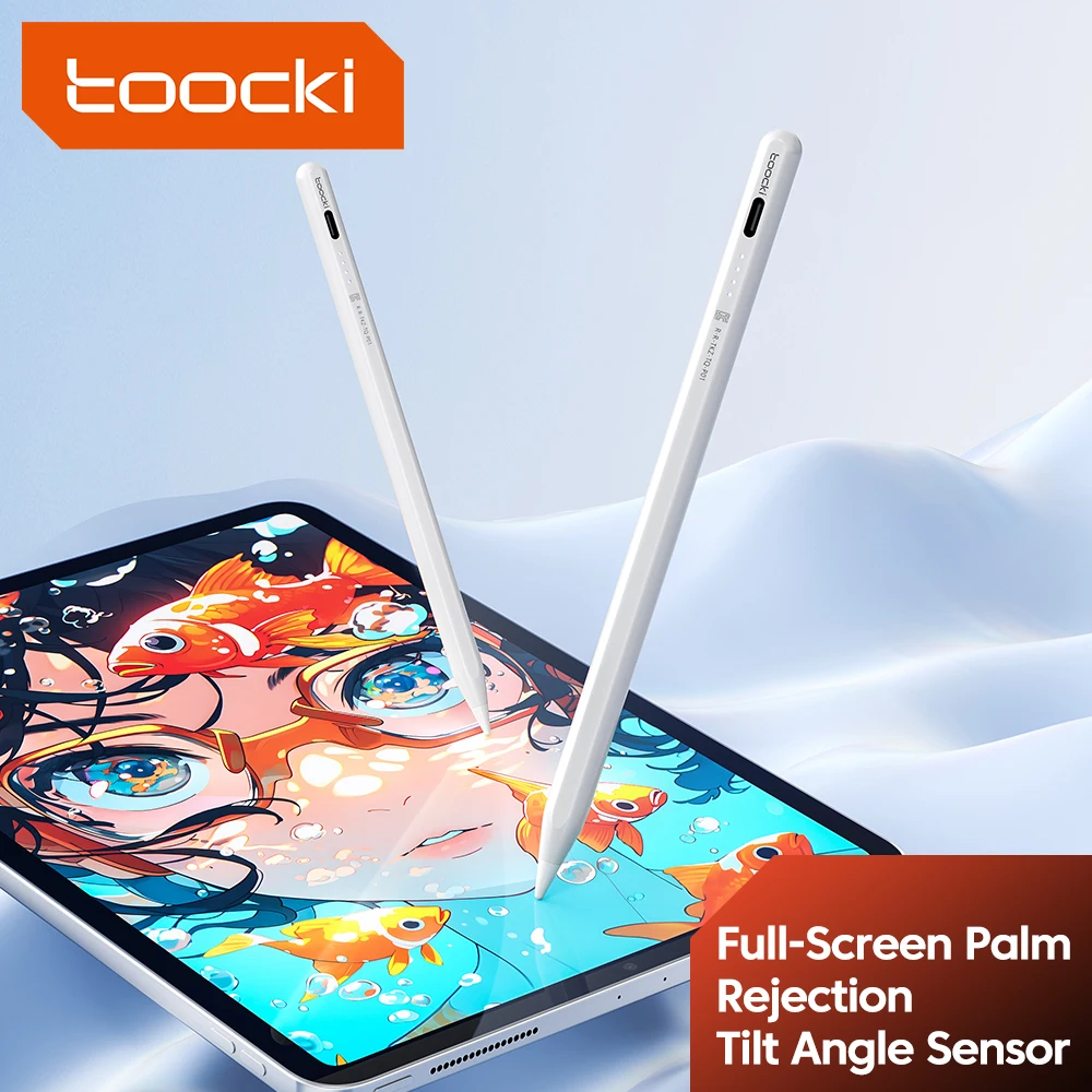 Toocki Universal Stylus Pen LED Display Capacitive Touch Pen For iPad Pro A2377 A2459 A2301 A2460 A2379 A2462 2018 -2023 Series